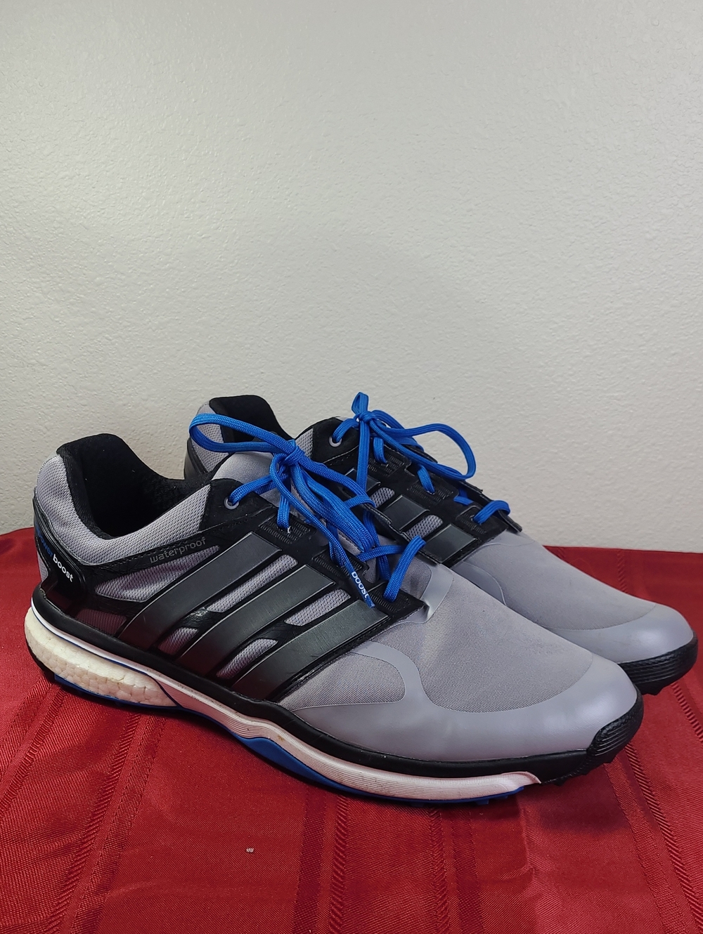 Adidas Adipower Sport Boost Golf Men's Shoes Size 12 Gray Black Blue